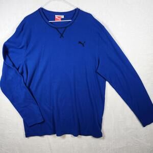 Puma Waffle Knit Blue Long Sleeve Shirt Size 2XL‎